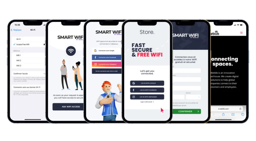 mockup interface smart wifi