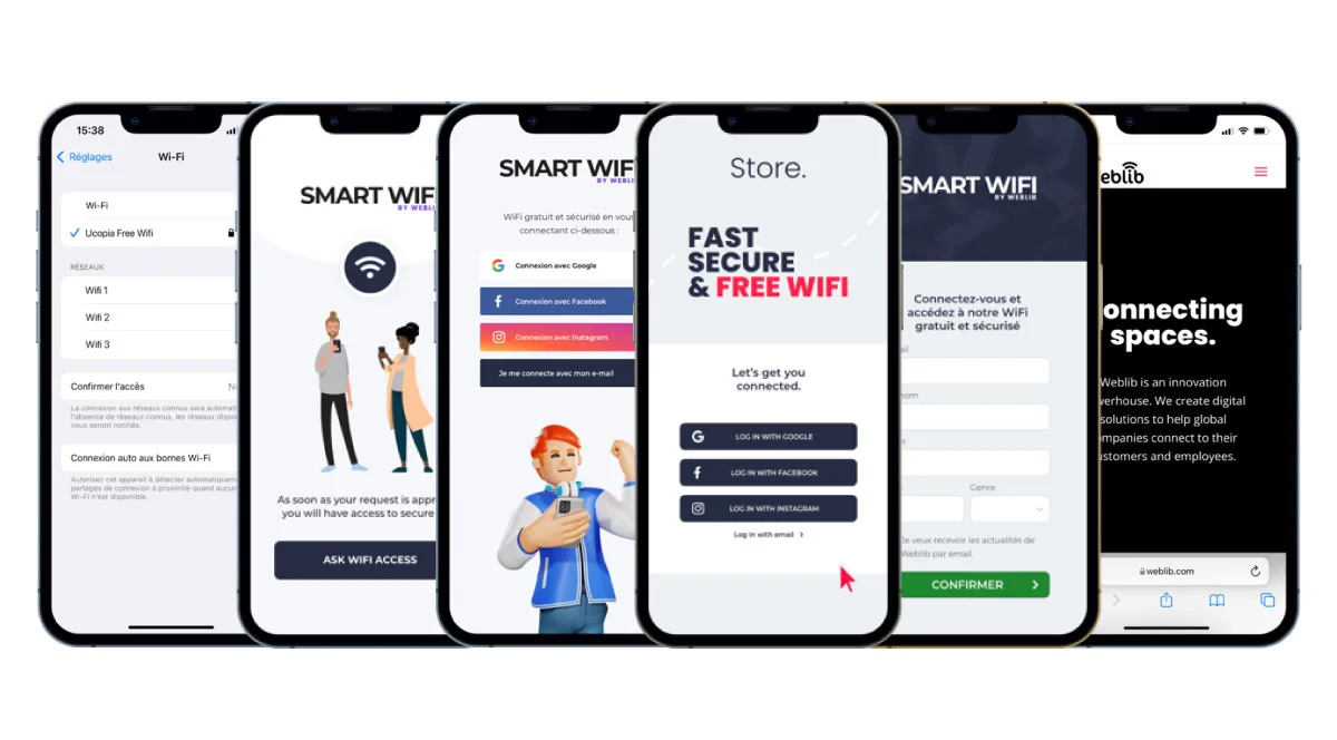 mockup interface smart wifi